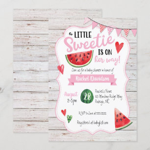 Wenig Sweetie-Wassermelone-Babyparty-Einladung Einladung