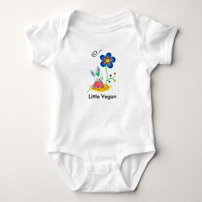 "Wenig veganer" Baby-Bodysuit Baby Strampler (Vorderseite)