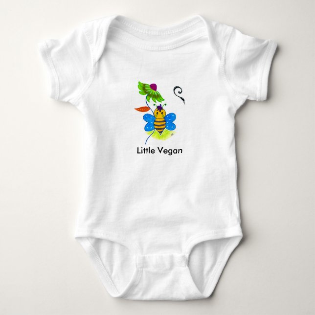 "Wenig veganer" Baby-Bodysuit Baby Strampler (Vorderseite)