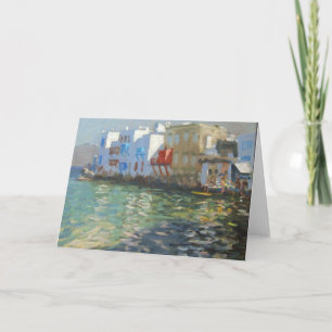 Wenig Venedig Mykonos Feiertagskarte