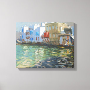 Wenig Venedig Mykonos Leinwanddruck
