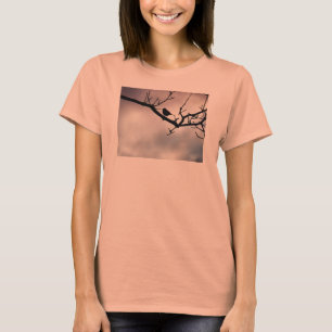 Wenig Winter-Vogel-Silhouette T-Shirt