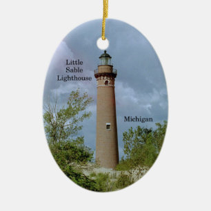 Wenig Zobel-Leuchtturmovalverzierung Keramik Ornament