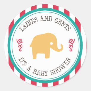 Wenige Erdnuss-Zirkus-Babyparty-Aufkleber Runder Aufkleber