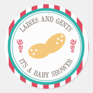 Wenige Erdnuss-Zirkus-Babyparty-Aufkleber Runder Aufkleber
