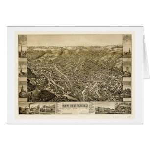 Wenige Fälle, NY panoramische Karte - 1881