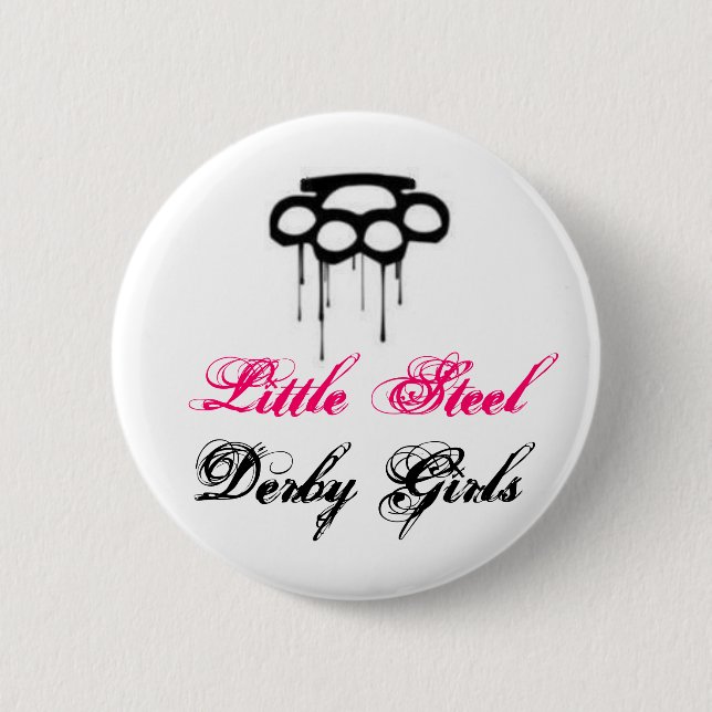 Wenige Stahlderby-Mädchen - MessingKnucks Button (Vorderseite)