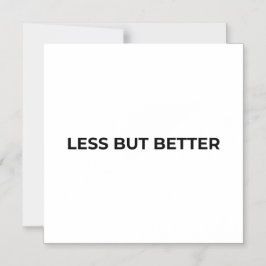 Weniger aber besser Minimalistische Typografie Magneteinladung