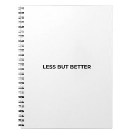 Weniger aber besser minimalistischer typografische notizblock
