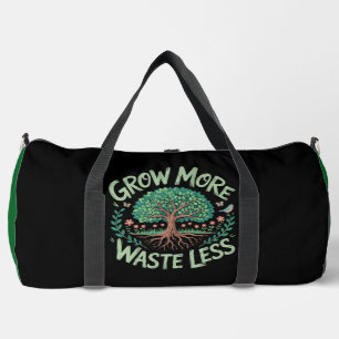 Weniger Abfall, mehr Wachstum Baum Duffle Bag