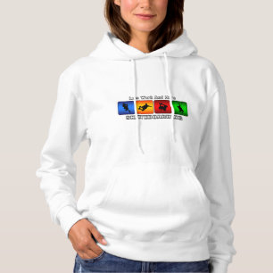 Weniger Arbeit und mehr Skateboarding Hoodie