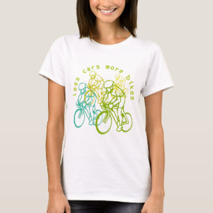 Weniger Autos mehr Fahrräder T-Shirt