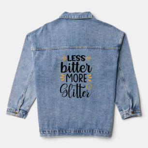 weniger bitterer Glitzer Jeansjacke