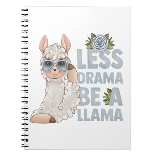 WENIGER DRAMA, EIN LLAMA! NOTIZBLOCK (Vorderseite)