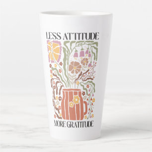 Weniger Einstellung Mehr Dankbarkeit Boho Wildblum Milchtasse