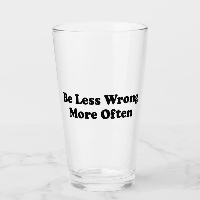 Weniger falsch öfter glas (Vorderseite)