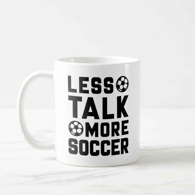 Weniger Fußball Kaffeetasse (Links)