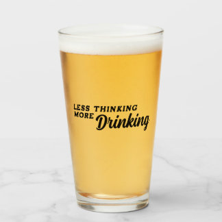 Weniger Gedanken mehr trinken Glas