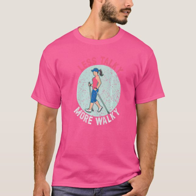 Weniger gesprächig Spaziergang Fitness Enthus T-Shirt (Vorderseite)