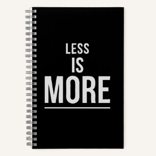 Weniger ist mehr Fette minimalistische Motivatio Notizbuch