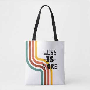 'Weniger ist mehr' Retro-gestreifter Minimalist  Tasche