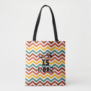 'Weniger ist mehr' Retro-gestreifter Minimalist  Tasche