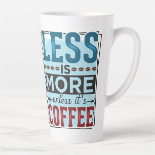 Weniger Kaffee und mehr als der erste Kaffee Milchtasse