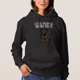 Weniger Leute mehr Dackeln stellen Dackel Hund ein Hoodie