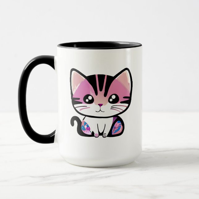 Weniger Leute, mehr Katzen Tasse (Links)