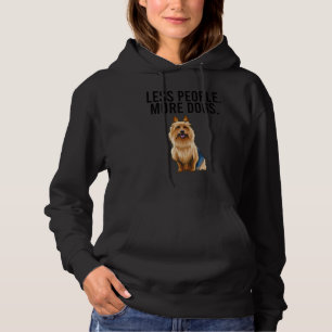 Weniger Menschen Mehr Hunde Australian Terrier  In Hoodie