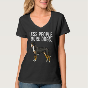 Weniger Menschen mehr Hunde Größerer Schweizer Hun T-Shirt