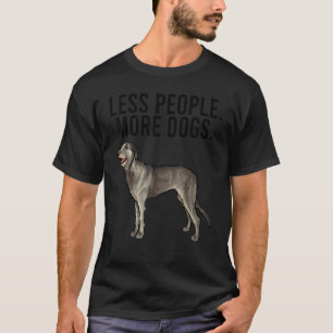 Weniger Menschen Mehr Hunde Irischer Wolfshund Int T-Shirt