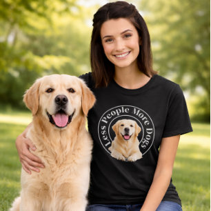 Weniger Menschen, mehr Hunde – Minimalistischer Hu T-Shirt