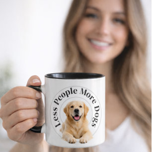 Weniger Menschen, mehr Hunde – Minimalistischer Hu Tasse