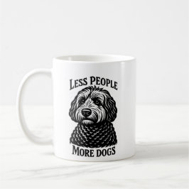 Weniger Menschen Mehr Hunde Tasse - Golden Doodle