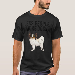 Weniger Menschen mehr Hunde weich überzogene Radab T-Shirt