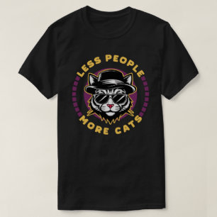 Weniger Menschen, mehr Katzen Introvertiert Sarkas T-Shirt