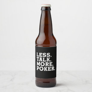 Weniger Poker Bierflaschenetikett