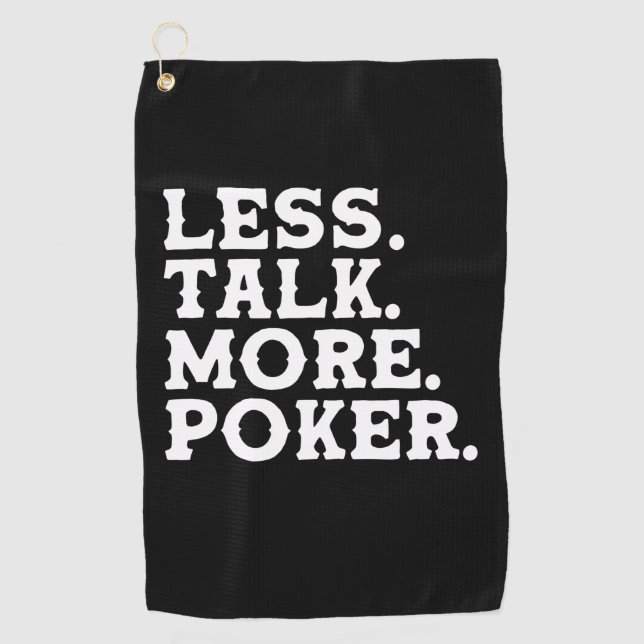 Weniger Poker Golfhandtuch (Vorderseite)