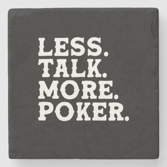 Weniger Poker Steinuntersetzer (Vorderseite)