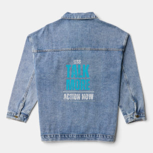 Weniger reden, mehr handeln Motivationszitat Jacke