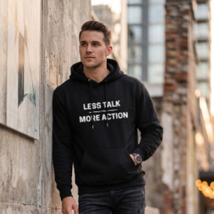 Weniger reden, mehr handeln Motivationszitat Schwa Hoodie