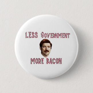 "Weniger Regierung mehr Speck-" Rand/Swanson-Knopf Button