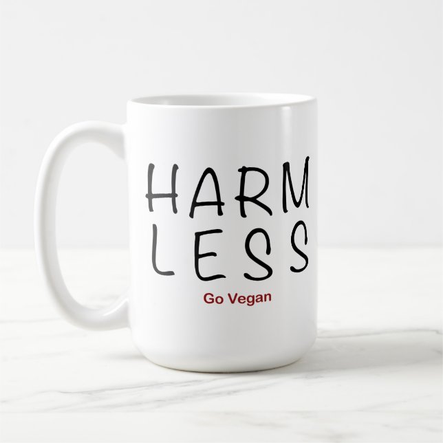 Weniger Schaden - Vegane Tasse (Links)
