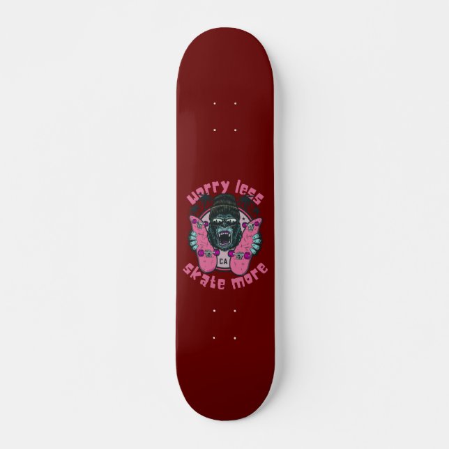 WENIGER SKATE GRÖSSERE Gorilla-Edition Skateboard (Vorne)