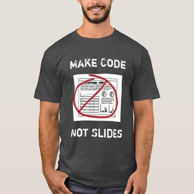 Weniger Slideware mehr Software T-Shirt (Vorderseite)