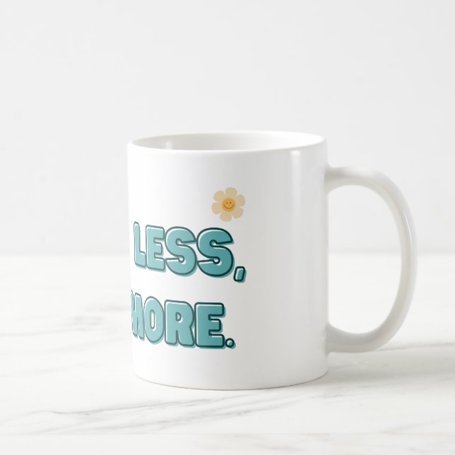 Weniger Sorgen, mehr Lächeln Kaffeetasse (Rechts)