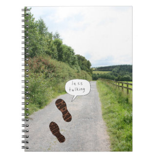 Weniger sprechen mehr zu Fuß Blarney Road Notebook Notizblock