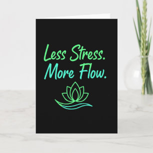 Weniger Stress Mehr Flow Yoga Meditation Achtsamke Karte