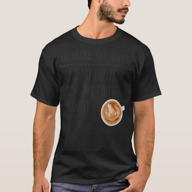 Weniger Stress mehr Kaffee Coffein Café T-Shirt (Vorderseite)
